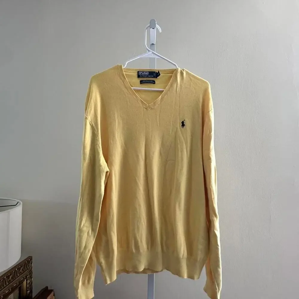 Polo ralph lauren yellow v neck